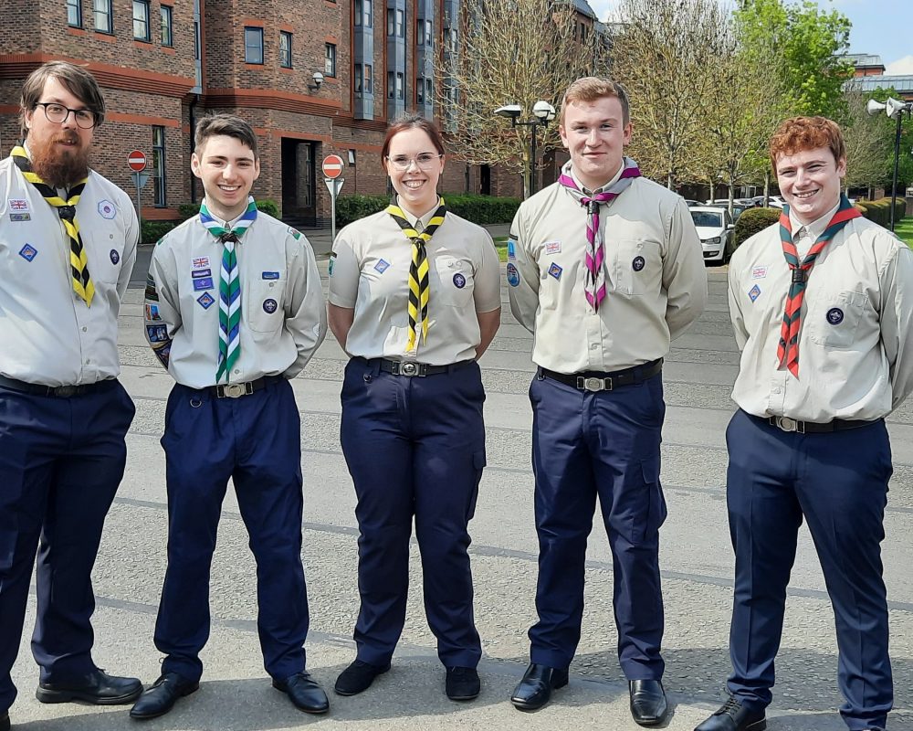 Young people from Cardiff and Vale receiving their Queen’s Scout Award at Windsor Castle on April 24th